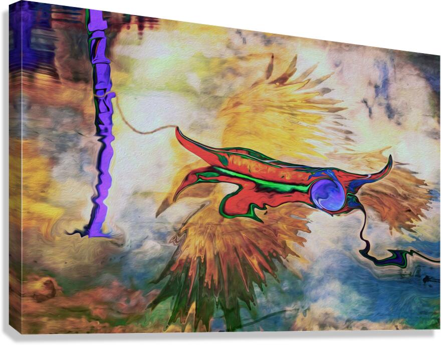 floating on a ravens back Canvas Print