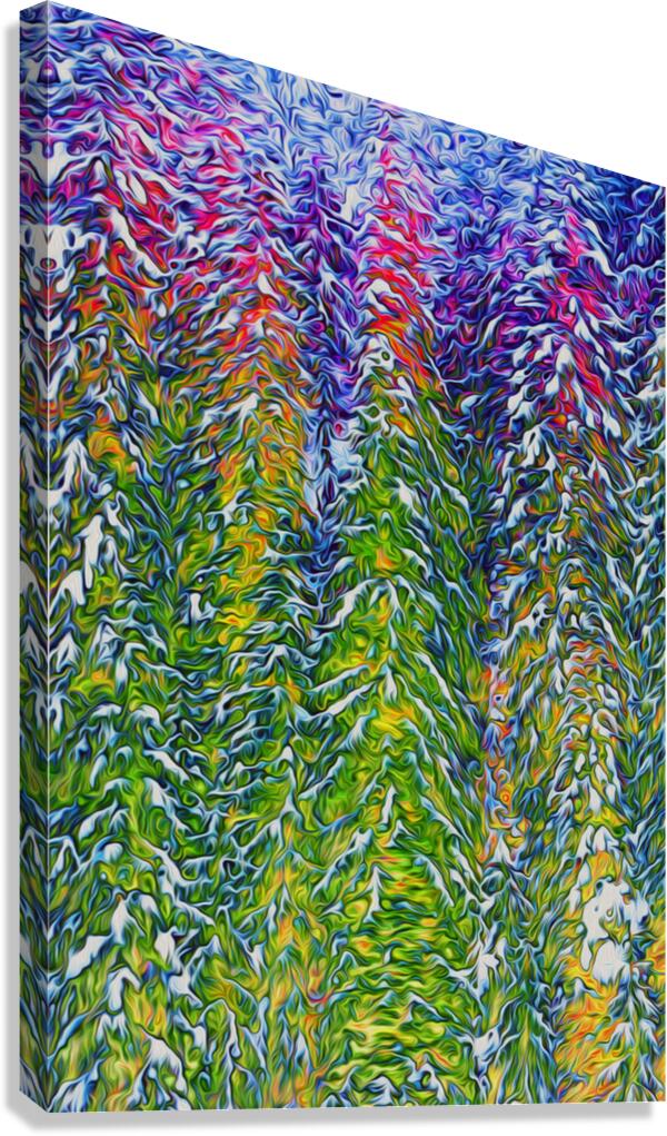 presimmon cardigan coniferous sunrise Landscape O Canvas Print