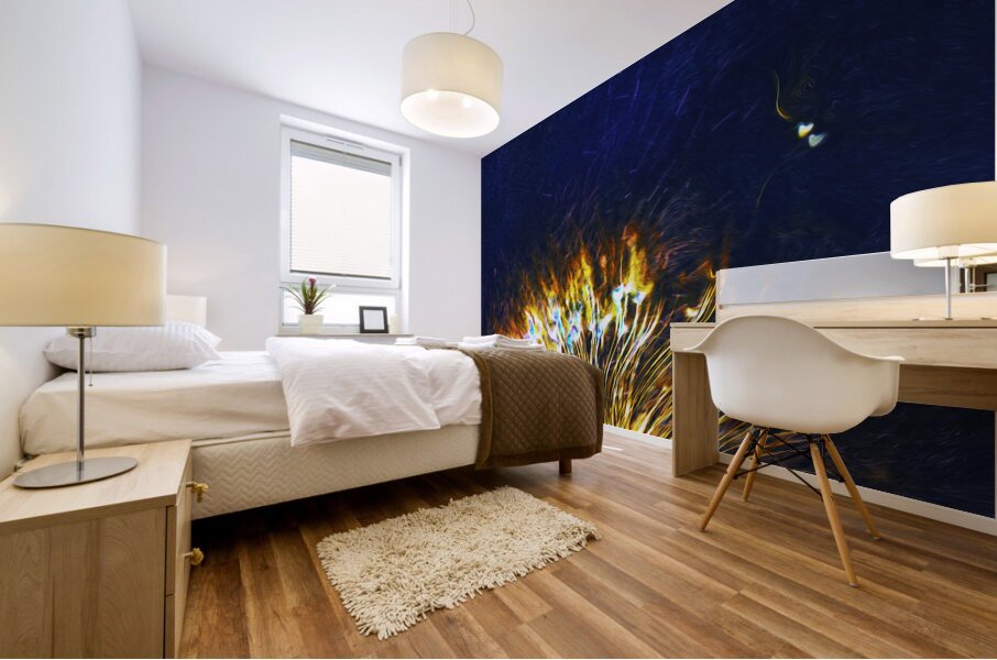 sparks and hearts rising Mural print