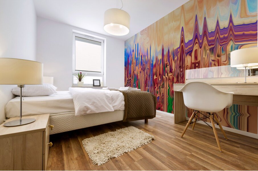 vangroovy sunrise Mural print