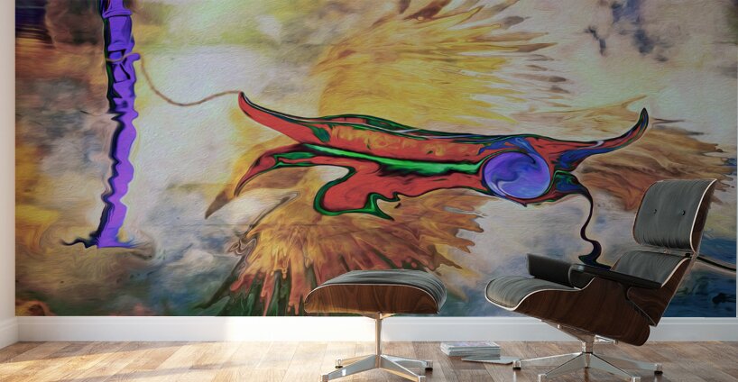 floating on a ravens back Wall Murals